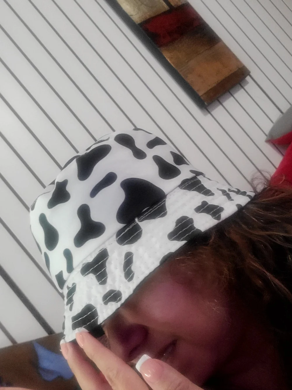 Cow Print Reversible Bucket Hat - Black & White Unisex